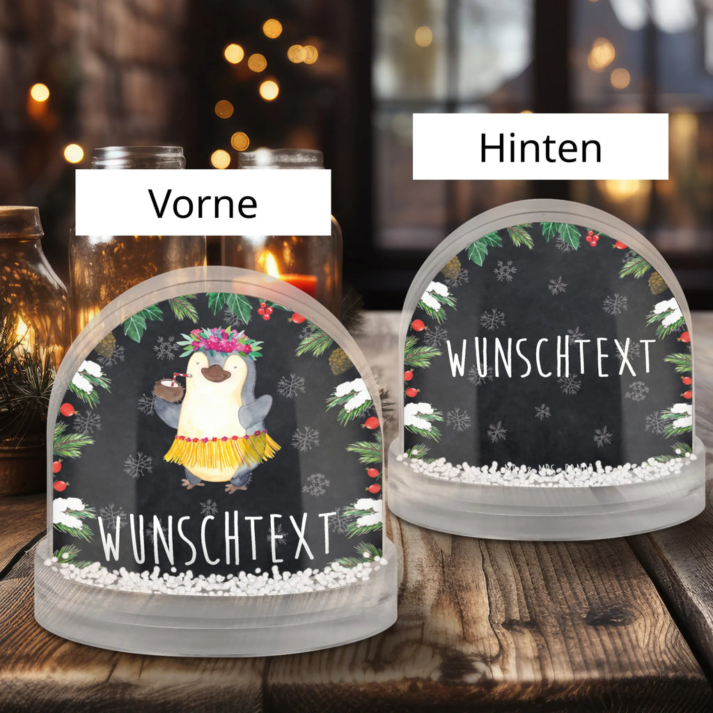 Personalisierte Schneekugel Pinguin Kokosnuss Personalisierte Schneekugel, Personalisierte Schüttelkugel, Personalisierte  Wunderkugel, Pinguin, Aloha, Hawaii, Urlaub, Kokosnuss, Pinguine