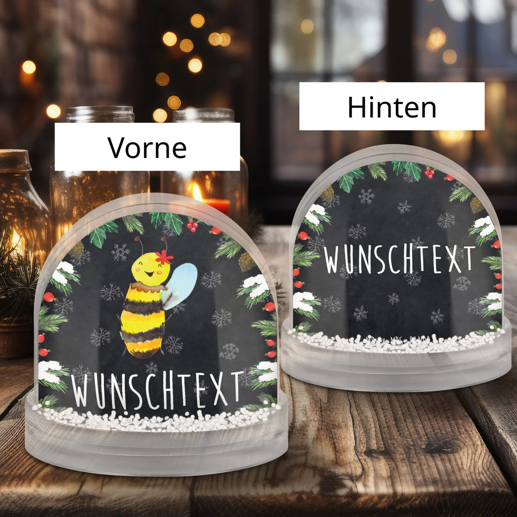 Personalisierte Schneekugel Biene Happy Personalisierte Schneekugel, Personalisierte Schüttelkugel, Personalisierte  Wunderkugel, Biene, Wespe, Hummel