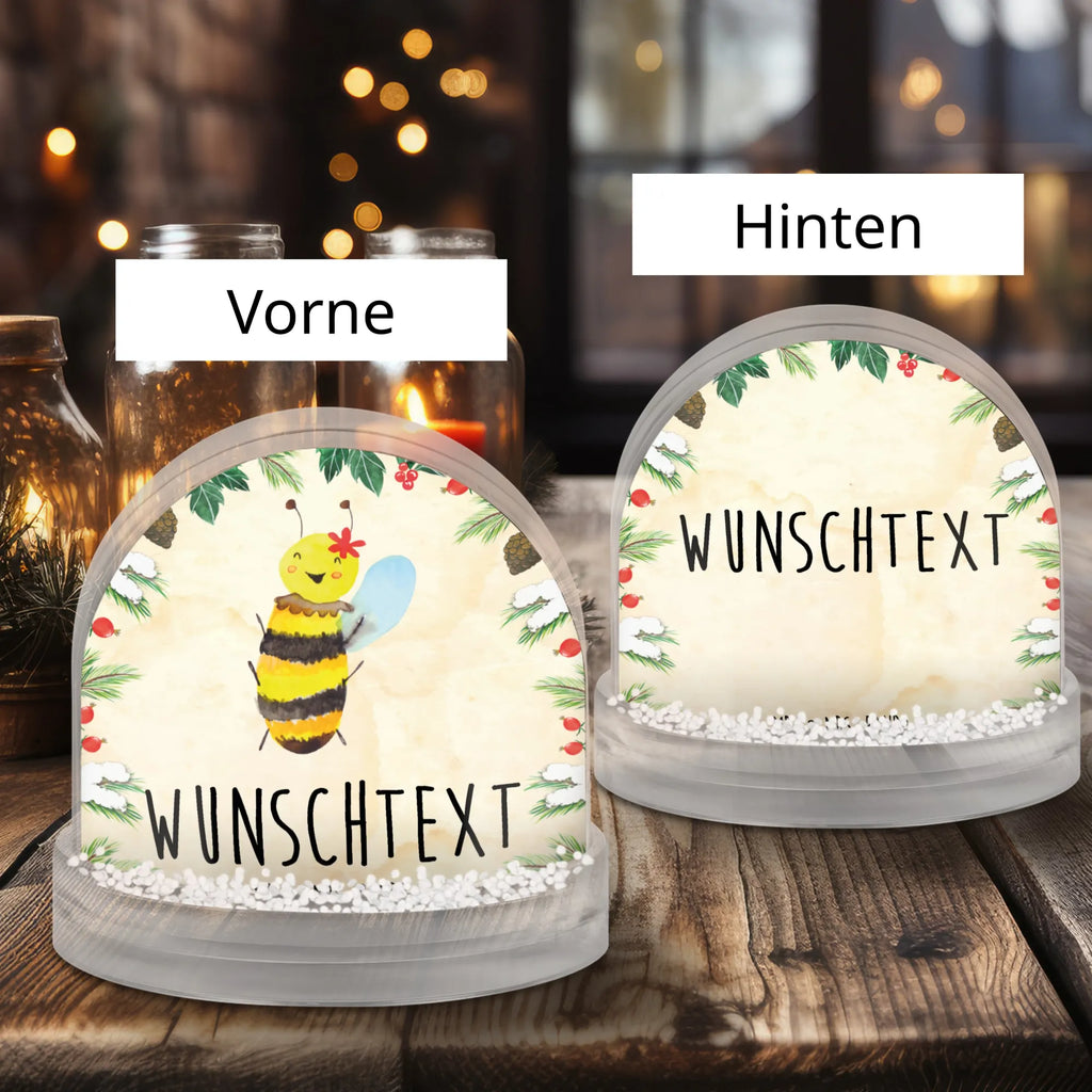 Personalisierte Schneekugel Biene Happy Personalisierte Schneekugel, Personalisierte Schüttelkugel, Personalisierte  Wunderkugel, Biene, Wespe, Hummel