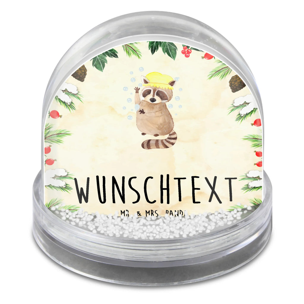 Personalisierte Schneekugel Waschbär Personalisierte Schneekugel, Personalisierte Schüttelkugel, Personalisierte  Wunderkugel, Tiermotive, Gute Laune, lustige Sprüche, Tiere, Waschbär, Tagträumen, Plan, Fröhlich, waschen, Seifenblasen