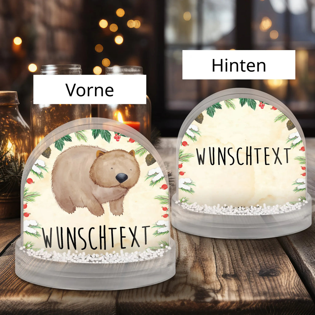 Personalisierte Schneekugel Wombat Personalisierte Schneekugel, Personalisierte Schüttelkugel, Personalisierte  Wunderkugel, Tiermotive, Gute Laune, lustige Sprüche, Tiere, Wombat, Das Leben ist schön, Motivation, Spruch, Australien