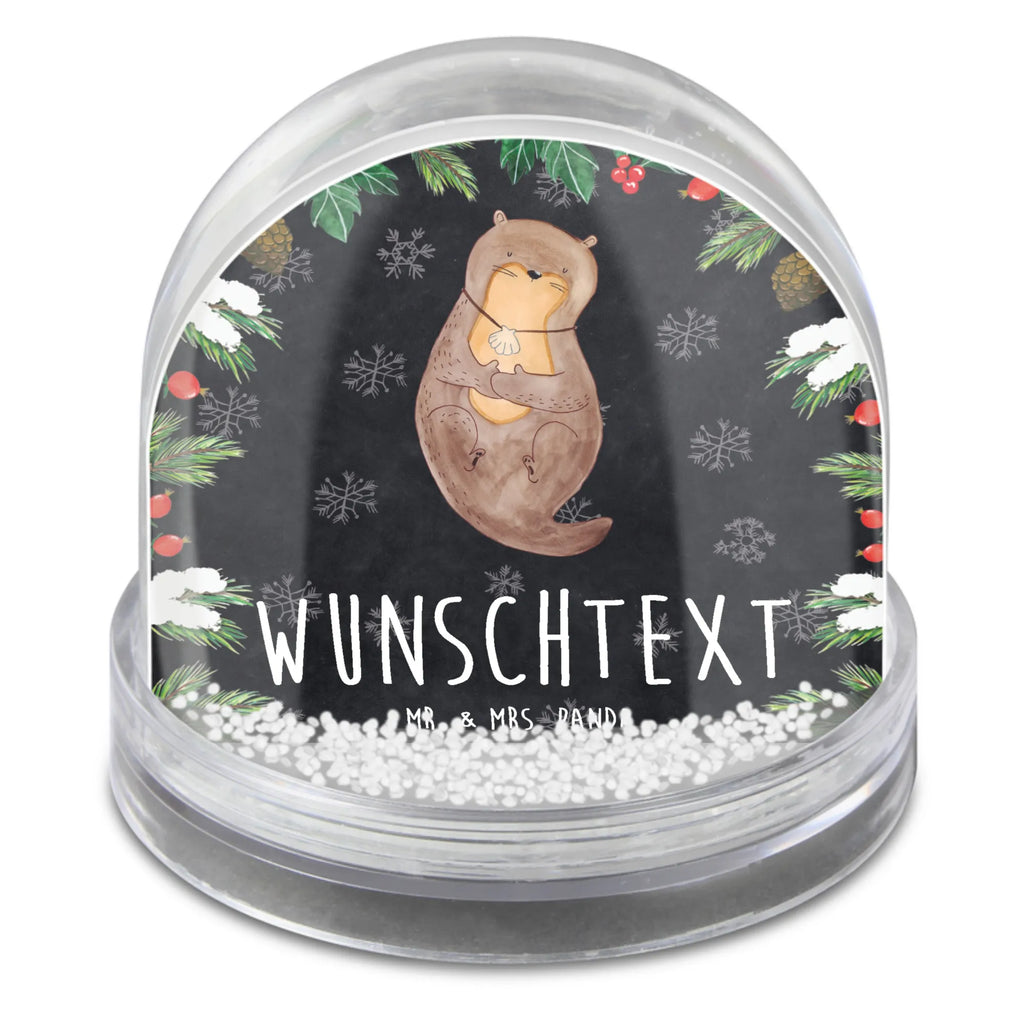 Personalisierte Schneekugel Otter Muschel Personalisierte Schneekugel, Personalisierte Schüttelkugel, Personalisierte  Wunderkugel, Otter, Fischotter, Seeotter, Otterliebe, grübeln, träumen, Motivation, Tagträumen, Büro