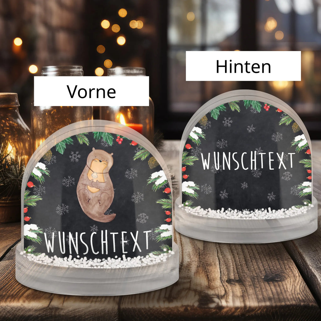 Personalisierte Schneekugel Otter Muschel Personalisierte Schneekugel, Personalisierte Schüttelkugel, Personalisierte  Wunderkugel, Otter, Fischotter, Seeotter, Otterliebe, grübeln, träumen, Motivation, Tagträumen, Büro