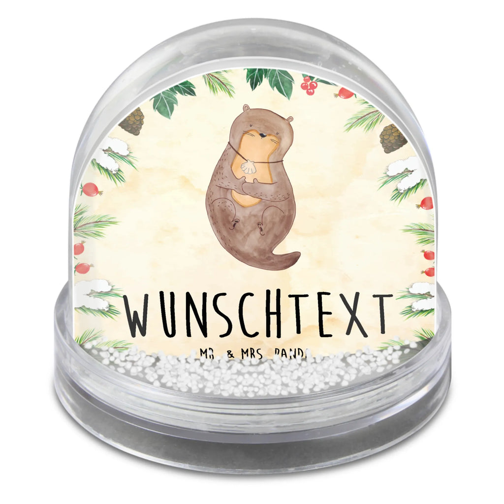 Personalisierte Schneekugel Otter Muschel Personalisierte Schneekugel, Personalisierte Schüttelkugel, Personalisierte  Wunderkugel, Otter, Fischotter, Seeotter, Otterliebe, grübeln, träumen, Motivation, Tagträumen, Büro