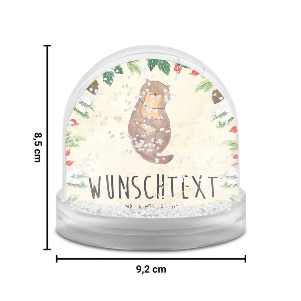 Personalisierte Schneekugel Otter Muschel Personalisierte Schneekugel, Personalisierte Schüttelkugel, Personalisierte  Wunderkugel, Otter, Fischotter, Seeotter, Otterliebe, grübeln, träumen, Motivation, Tagträumen, Büro