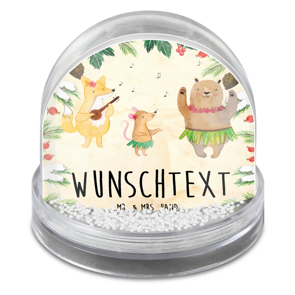 Personalisierte Schneekugel Waldtiere Aloha Personalisierte Schneekugel, Personalisierte Schüttelkugel, Personalisierte  Wunderkugel, Tiermotive, Gute Laune, lustige Sprüche, Tiere, Wald, Waldtiere, Musik, Aloha, Bär, Hase, Igel, Tanzen, Leben, Lachen