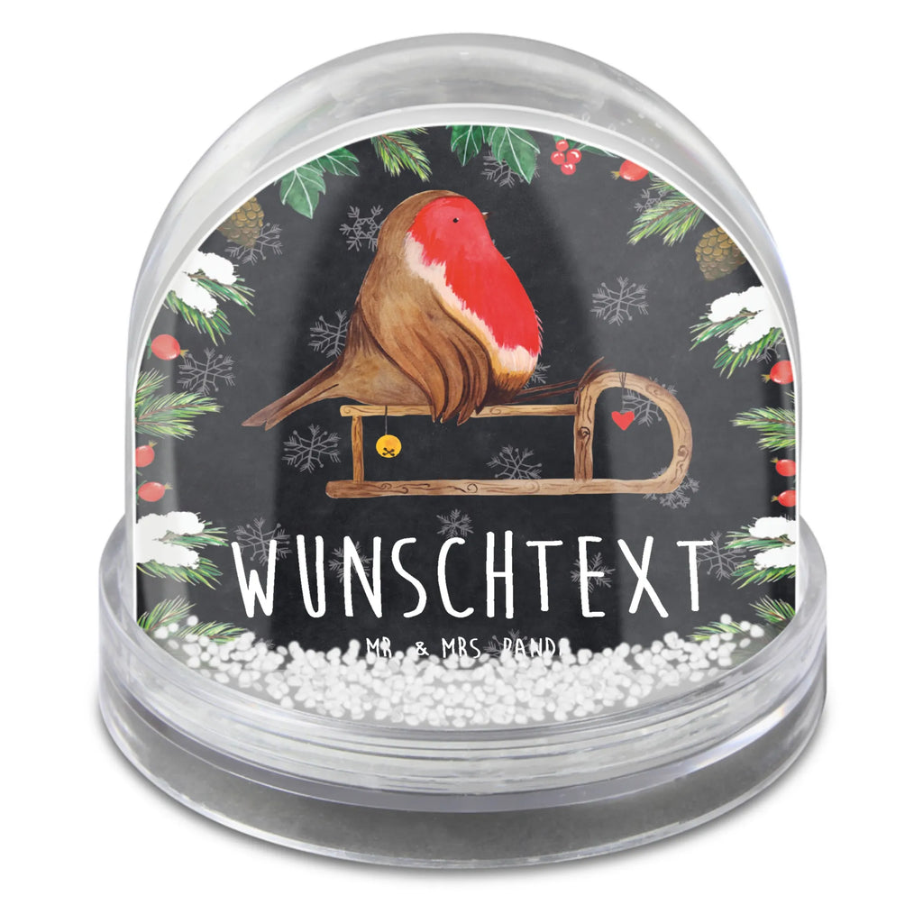 Personalisierte Schneekugel Rotkehlchen Schlitten Personalisierte Schneekugel, Personalisierte Schüttelkugel, Personalisierte  Wunderkugel, Winter, Weihnachten, Weihnachtsdeko, Nikolaus, Advent, Heiligabend, Wintermotiv, Schlitten, Vogel