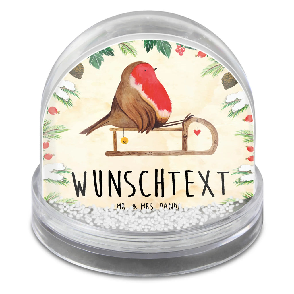 Personalisierte Schneekugel Rotkehlchen Schlitten Personalisierte Schneekugel, Personalisierte Schüttelkugel, Personalisierte  Wunderkugel, Winter, Weihnachten, Weihnachtsdeko, Nikolaus, Advent, Heiligabend, Wintermotiv, Schlitten, Vogel