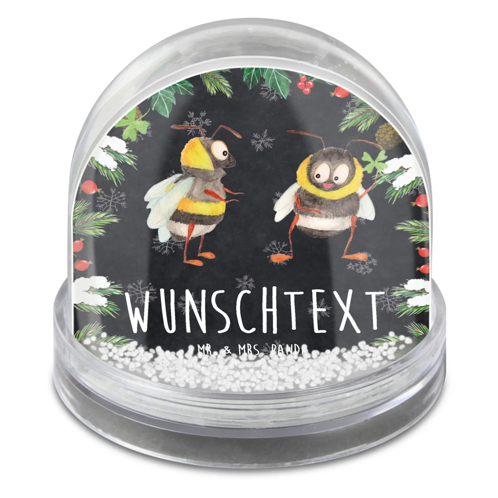 Personalisierte Schneekugel Hummeln Kleeblatt Personalisierte Schneekugel, Personalisierte Schüttelkugel, Personalisierte  Wunderkugel, Tiermotive, Gute Laune, lustige Sprüche, Tiere, Hummel, Biene, Spruch positiv, Biene Deko, Spruch schön, glücklich sein, glücklich werden, Spruch fröhlich