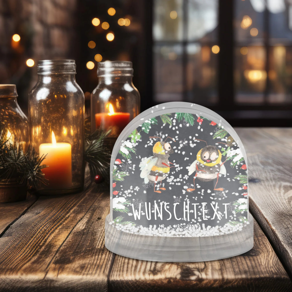 Personalisierte Schneekugel Hummeln Kleeblatt Personalisierte Schneekugel, Personalisierte Schüttelkugel, Personalisierte  Wunderkugel, Tiermotive, Gute Laune, lustige Sprüche, Tiere, Hummel, Biene, Spruch positiv, Biene Deko, Spruch schön, glücklich sein, glücklich werden, Spruch fröhlich