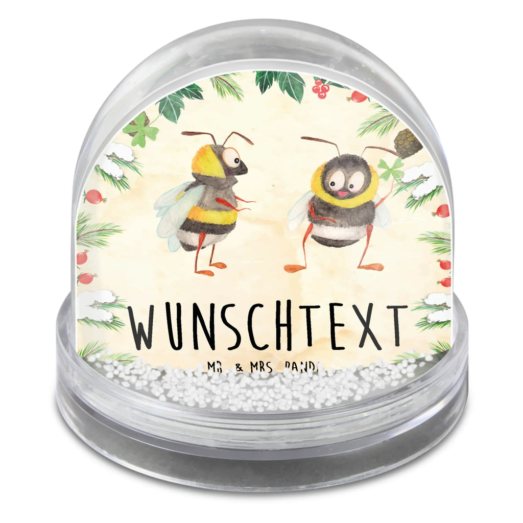 Personalisierte Schneekugel Hummeln Kleeblatt Personalisierte Schneekugel, Personalisierte Schüttelkugel, Personalisierte  Wunderkugel, Tiermotive, Gute Laune, lustige Sprüche, Tiere, Hummel, Biene, Spruch positiv, Biene Deko, Spruch schön, glücklich sein, glücklich werden, Spruch fröhlich