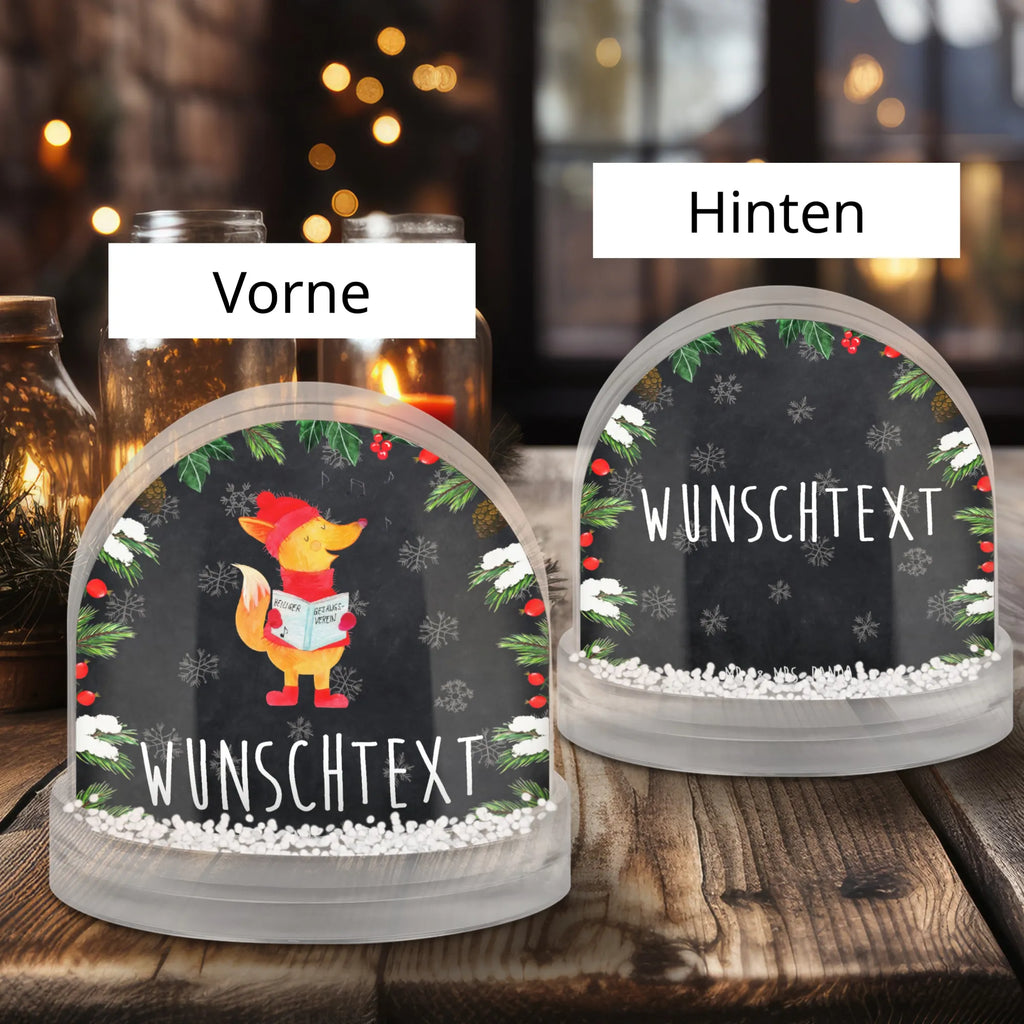 Personalisierte Schneekugel Fuchs Sänger Personalisierte Schneekugel, Personalisierte Schüttelkugel, Personalisierte  Wunderkugel, Winter, Weihnachten, Weihnachtsdeko, Nikolaus, Advent, Heiligabend, Wintermotiv, Fuchs, Füchse, Sänger, Geschenk Sänger, Singen, Weihnachtslieder