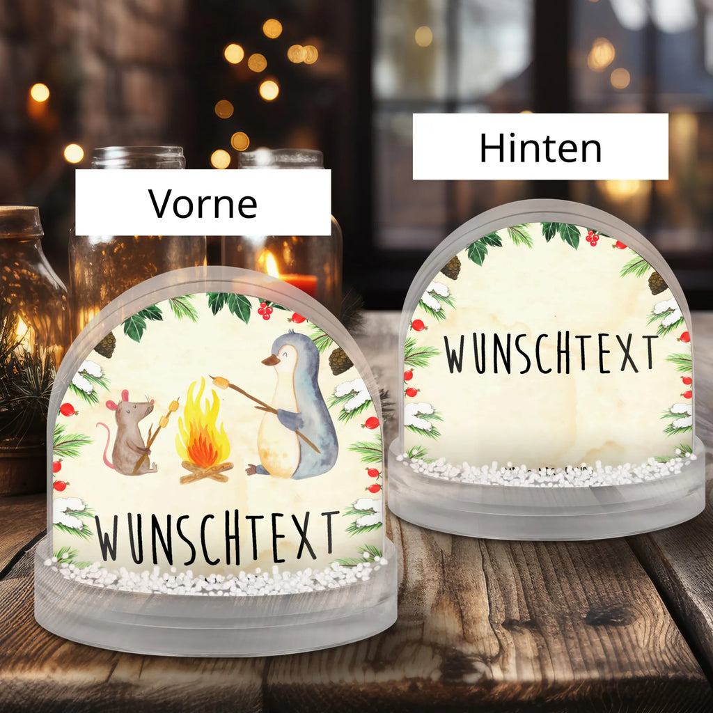 Personalisierte Schneekugel Pinguin Lagerfeuer Personalisierte Schneekugel, Personalisierte Schüttelkugel, Personalisierte  Wunderkugel, Pinguin, Maus, Pinguine, Lagerfeuer, Leben, Arbeit, Job, Motivation, Büro, Büroalltag, Lebensspruch, Lebensmotivation, Neustart, Liebe, grillen, Feuer, Marshmallows