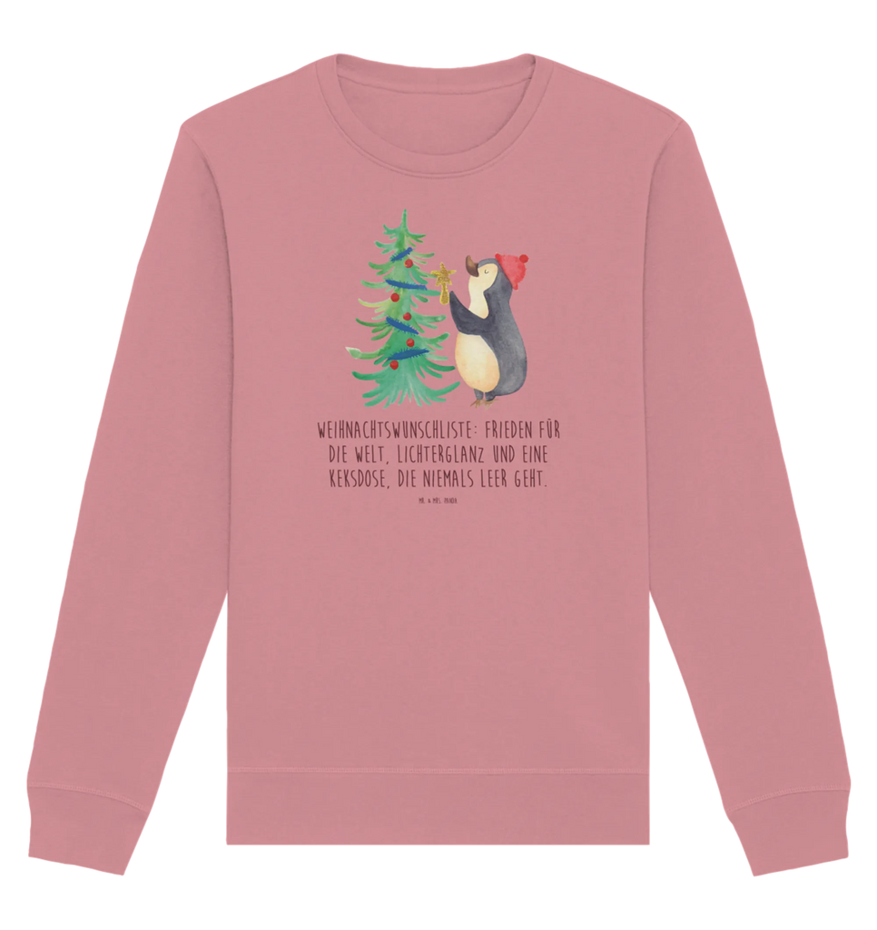 Organic Pullover Pinguin Weihnachtsbaum Pullover, Pullover Männer, Pullover Frauen, Sweatshirt, Sweatshirt Männer, Sweatshirt Frauen, Unisex, Winter, Weihnachten, Weihnachtsdeko, Nikolaus, Advent, Heiligabend, Wintermotiv, Pinguin