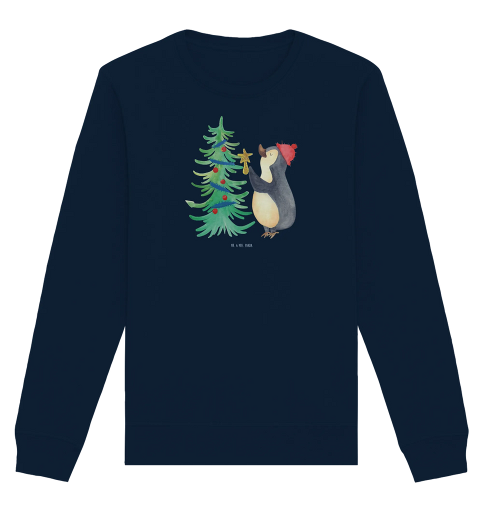 Organic Pullover Pinguin Weihnachtsbaum Pullover, Pullover Männer, Pullover Frauen, Sweatshirt, Sweatshirt Männer, Sweatshirt Frauen, Unisex, Winter, Weihnachten, Weihnachtsdeko, Nikolaus, Advent, Heiligabend, Wintermotiv, Pinguin