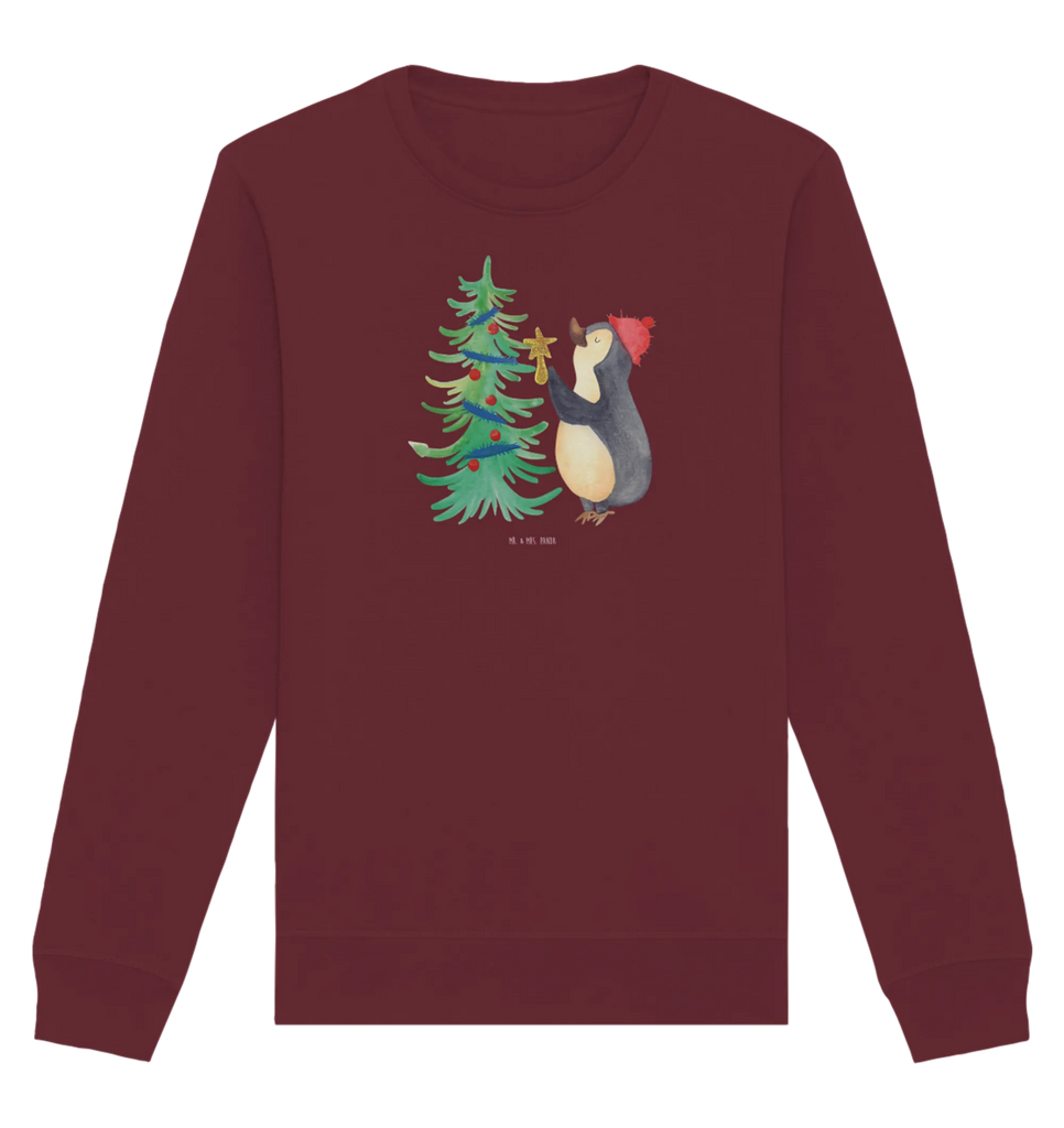 Organic Pullover Pinguin Weihnachtsbaum Pullover, Pullover Männer, Pullover Frauen, Sweatshirt, Sweatshirt Männer, Sweatshirt Frauen, Unisex, Winter, Weihnachten, Weihnachtsdeko, Nikolaus, Advent, Heiligabend, Wintermotiv, Pinguin