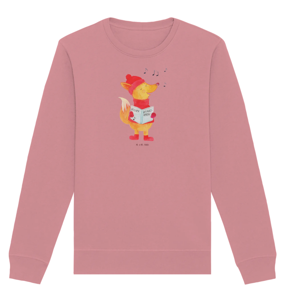 Organic Pullover Fuchs Sänger Pullover, Pullover Männer, Pullover Frauen, Sweatshirt, Sweatshirt Männer, Sweatshirt Frauen, Unisex, Winter, Weihnachten, Weihnachtsdeko, Nikolaus, Advent, Heiligabend, Wintermotiv, Fuchs, Füchse, Sänger, Geschenk Sänger, Singen, Weihnachtslieder