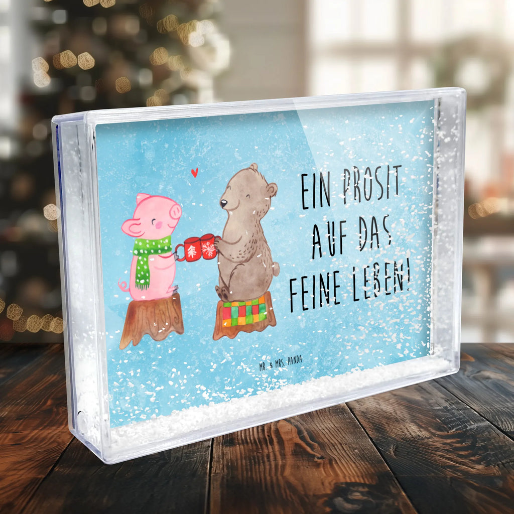 Schüttelrahmen Glühschwein Sause Winter, Weihnachten, Weihnachtsdeko, Nikolaus, Advent, Heiligabend, Wintermotiv, Prost, Alles Gute, Weihnachtszeit, Schwein, Bär