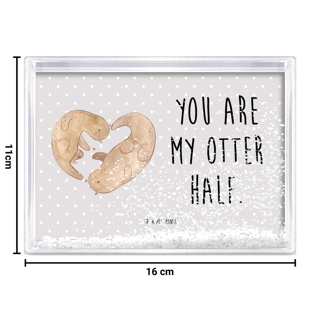 Schüttelrahmen Otter Herz Otter, Fischotter, Seeotter, Liebe, Herz, Liebesbeweis, Liebesgeschenk, Bessere Hälfte, Love you, Jahrestag, Hochzeitstag, Verlobung, gemeinsames Leben