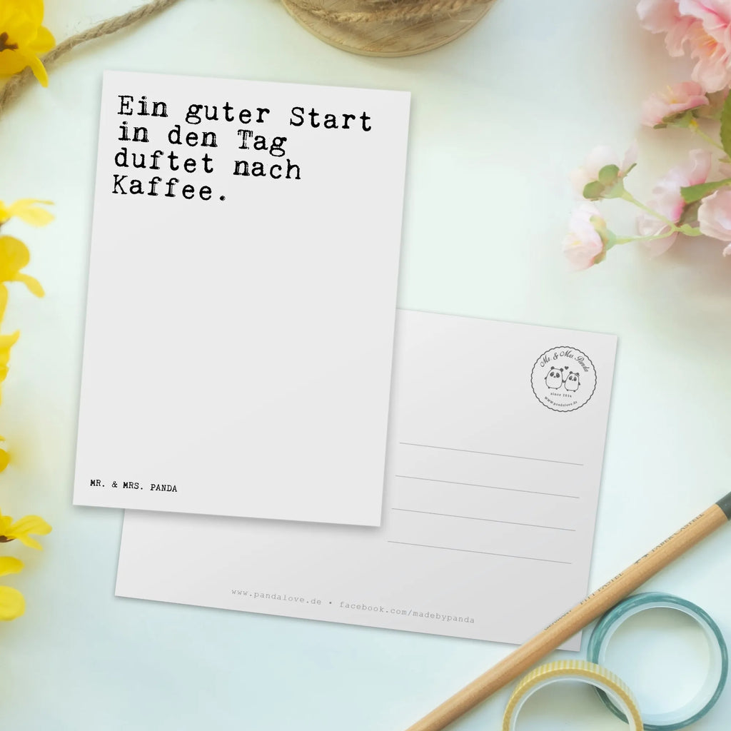 Postkarte Sprüche und Zitate Ein guter Start in den Tag duftet nach Kaffee. Postkarte, Karte, Geschenkkarte, Grußkarte, Einladung, Ansichtskarte, Geburtstagskarte, Einladungskarte, Dankeskarte, Ansichtskarten, Einladung Geburtstag, Einladungskarten Geburtstag, Spruch, Sprüche, lustige Sprüche, Weisheiten, Zitate, Spruch Geschenke, Spruch Sprüche Weisheiten Zitate Lustig Weisheit Worte