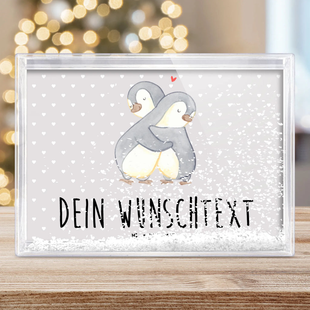 Personalisierter Schüttelrahmen Pinguine Kuscheln Liebe, Partner, Freund, Freundin, Ehemann, Ehefrau, Heiraten, Verlobung, Heiratsantrag, Liebesgeschenk, Jahrestag, Hocheitstag, Valentinstag, Geschenk für Frauen, Hochzeitstag, Mitbringsel, Geschenk für Freundin, Geschenk für Partner, Liebesbeweis, für Männer, für Ehemann