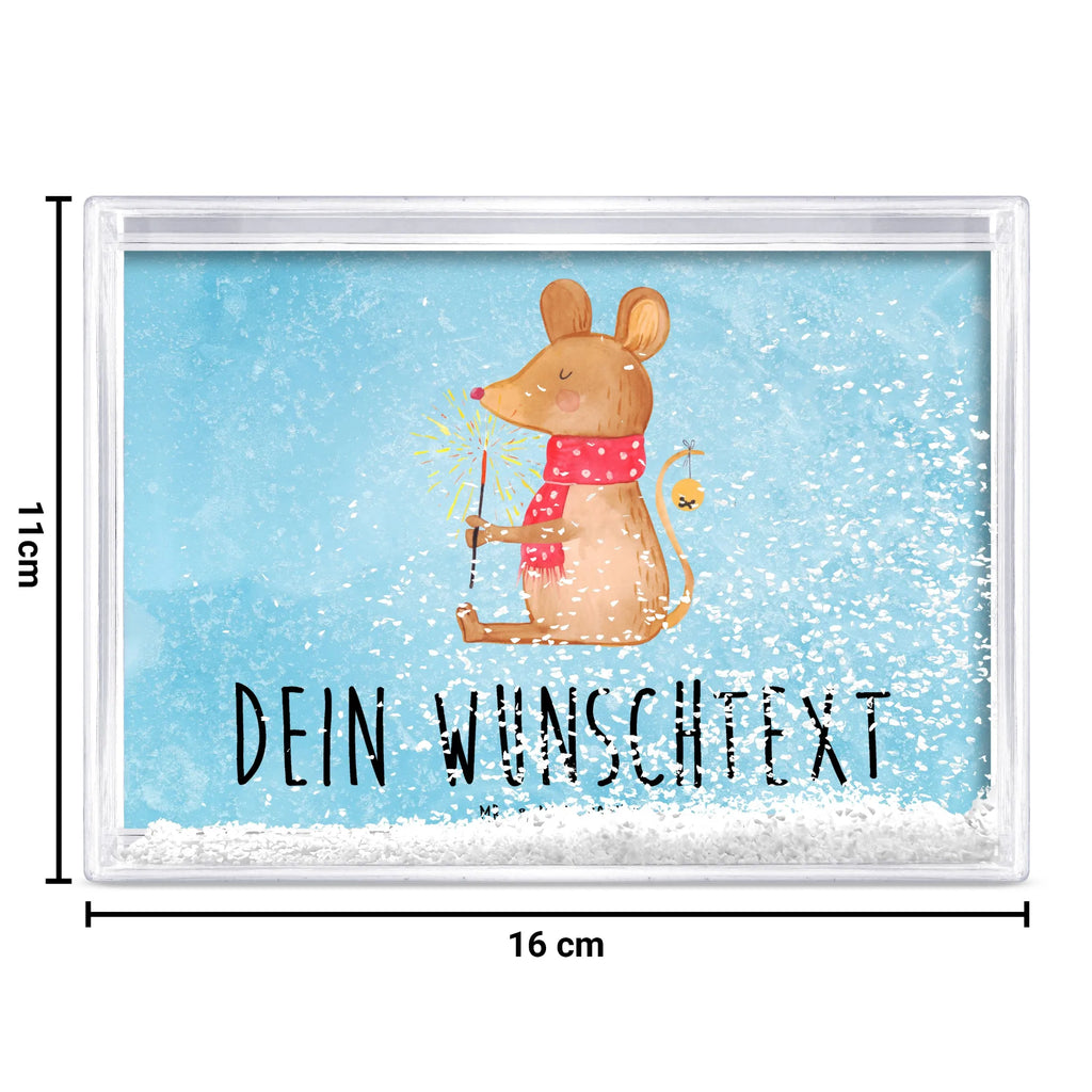 Personalisierter Schüttelrahmen Maus Weihnachten Winter, Weihnachten, Weihnachtsdeko, Nikolaus, Advent, Heiligabend, Wintermotiv, Frohe Weihnachten, Weihnachtsgruß, Weihnachtsmotiv, Maus, Mäuschen, Weihnachtswunder