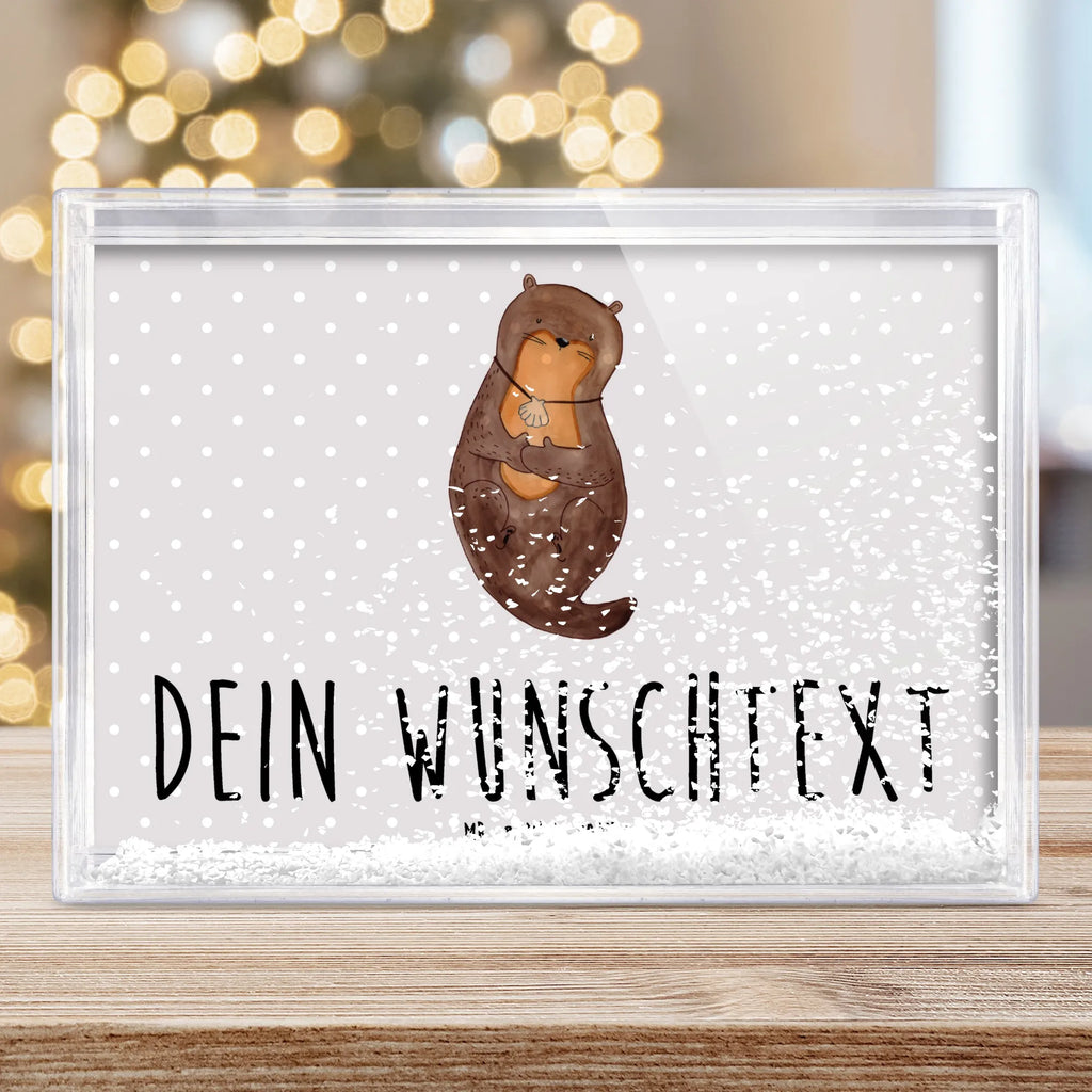 Personalisierter Schüttelrahmen Otter Muschel Otter, Fischotter, Seeotter, Otterliebe, grübeln, träumen, Motivation, Tagträumen, Büro