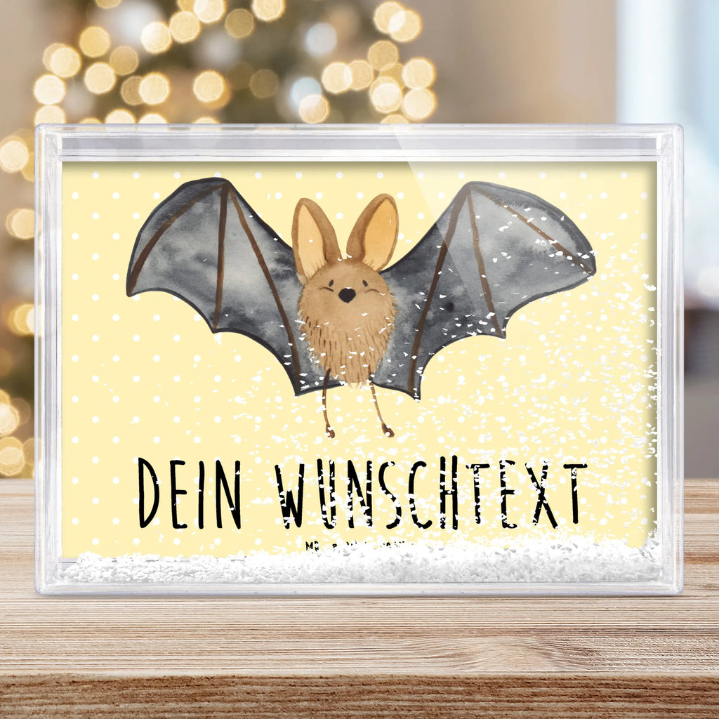 Personalisierter Schüttelrahmen Fledermaus Flügel Tiermotive, Gute Laune, lustige Sprüche, Tiere