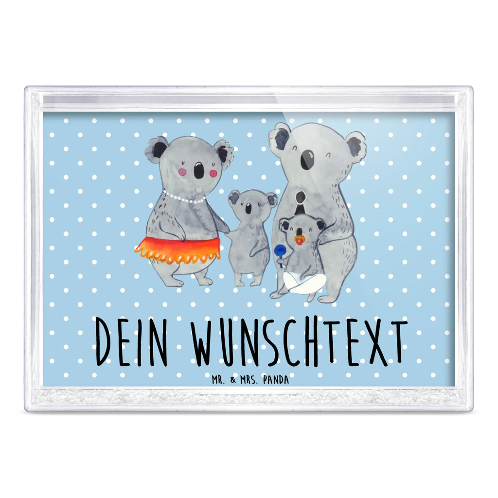 Personalisierter Schüttelrahmen Koala Familie Familie, Vatertag, Muttertag, Bruder, Schwester, Mama, Papa, Oma, Opa, Koala, Koalas, Family, Kinder, Geschwister, Familienleben