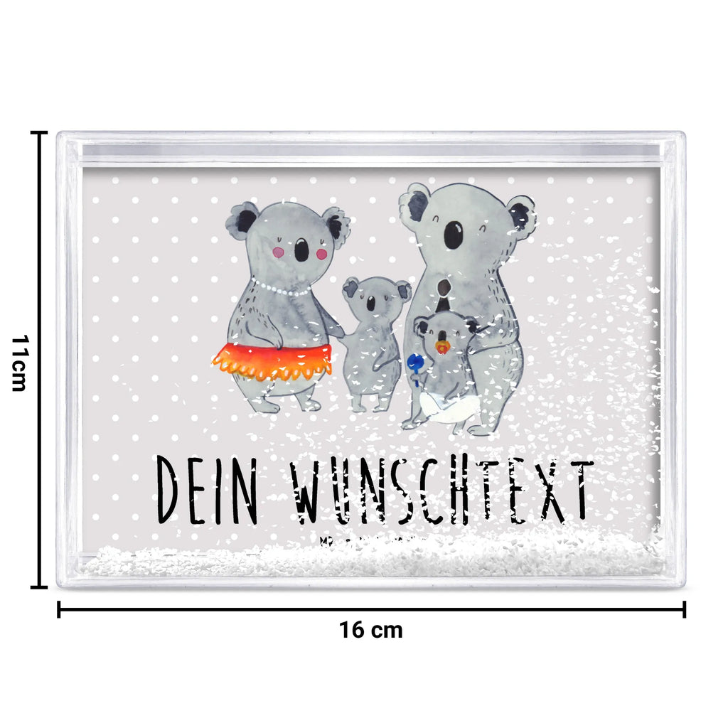 Personalisierter Schüttelrahmen Koala Familie Familie, Vatertag, Muttertag, Bruder, Schwester, Mama, Papa, Oma, Opa, Koala, Koalas, Family, Kinder, Geschwister, Familienleben