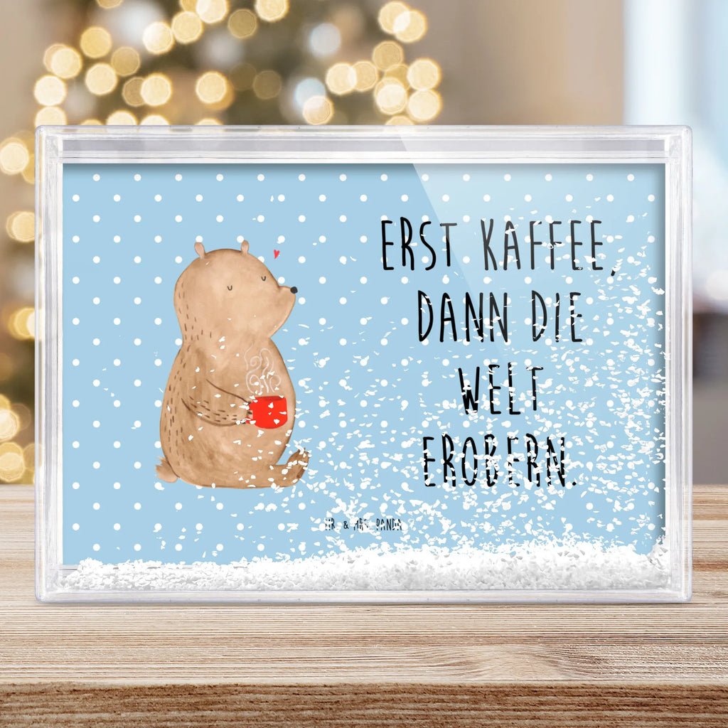 Schüttelrahmen Bär Kaffee Bär, Teddy, Teddybär, Kaffee, Coffee, Bären, guten Morgen, Morgenroutine, Welt erobern, Welt retten, Motivation