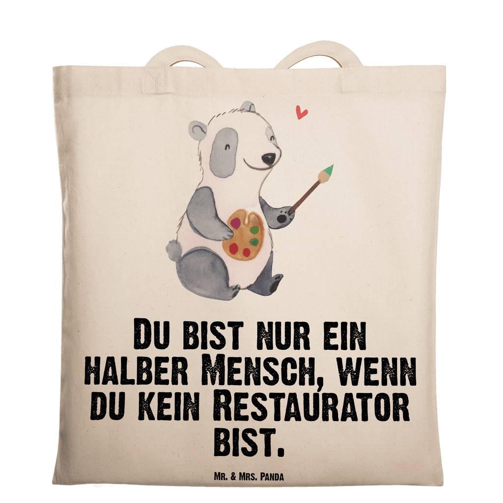 Tragetasche Restaurator mit Herz Beuteltasche, Beutel, Einkaufstasche, Jutebeutel, Stoffbeutel, Tasche, Shopper, Umhängetasche, Strandtasche, Schultertasche, Stofftasche, Tragetasche, Badetasche, Jutetasche, Einkaufstüte, Laptoptasche, Beruf, Ausbildung, Jubiläum, Abschied, Rente, Kollege, Kollegin, Geschenk, Schenken, Arbeitskollege, Mitarbeiter, Firma, Danke, Dankeschön