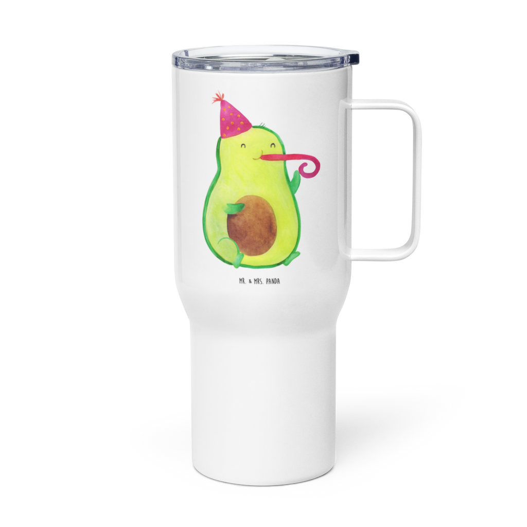 XXL Thermobecher Avocado Party Zeit Thermobecher, XL Thermobecher, Reisebecher, XL Reisetasse, Großer Thermobecher, Autobecher, Jumbo Becher, Avocado, Veggie, Vegan, Gesund