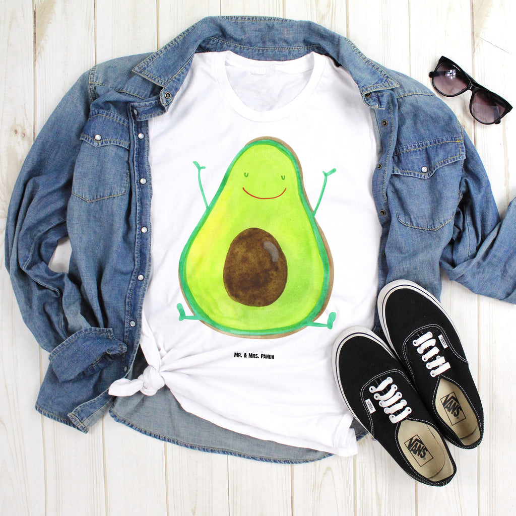 T-Shirt Standard Avocado Happy T-Shirt, Shirt, Tshirt, Lustiges T-Shirt, T-Shirt mit Spruch, Party, Junggesellenabschied, Jubiläum, Geburstag, Herrn, Damen, Männer, Frauen, Schlafshirt, Nachthemd, Sprüche, Avocado, Veggie, Vegan, Gesund, Chaos