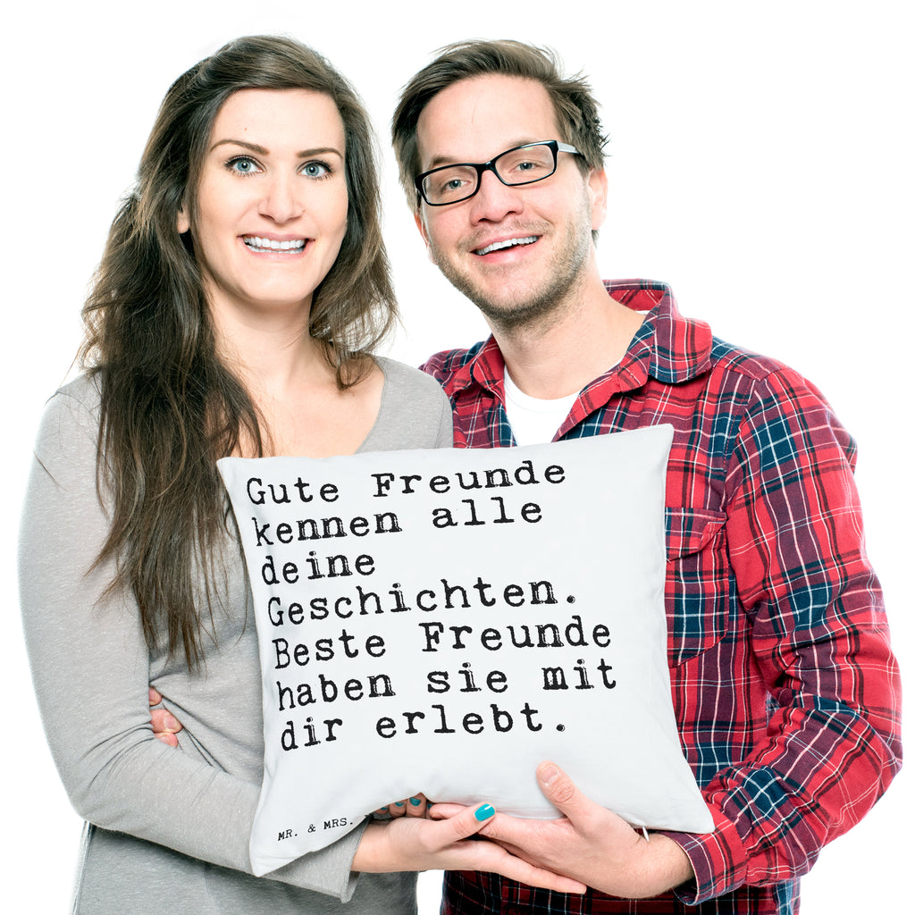 40x40 Kissen Sprüche und Zitate Gute Freunde kennen alle deine Geschichten. Beste Freunde haben sie mit dir erlebt. Kissenhülle, Kopfkissen, Sofakissen, Dekokissen, Motivkissen, sofakissen, sitzkissen, Kissen, Kissenbezüge, Kissenbezug 40x40, Kissen 40x40, Kissenhülle 40x40, Zierkissen, Couchkissen, Dekokissen Sofa, Sofakissen 40x40, Dekokissen 40x40, Kopfkissen 40x40, Kissen 40x40 Waschbar, Spruch, Sprüche, lustige Sprüche, Weisheiten, Zitate, Spruch Geschenke, Spruch Sprüche Weisheiten Zitate Lustig Weisheit Worte