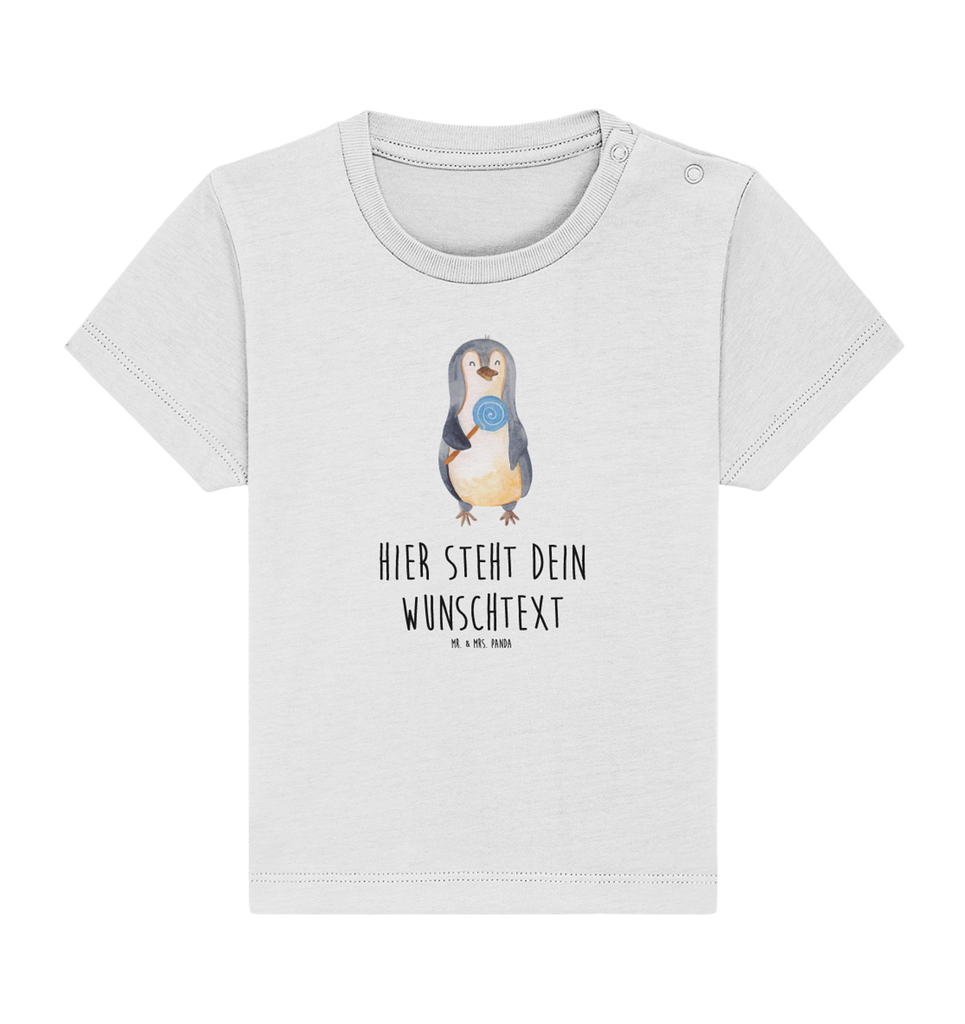 Personalisiertes Baby Shirt Pinguin Lolli Personalisiertes Baby T-Shirt, Personalisiertes Jungen Baby T-Shirt, Personalisiertes Mädchen Baby T-Shirt, Personalisiertes Shirt, Pinguin, Pinguine, Lolli, Süßigkeiten, Blödsinn, Spruch, Rebell, Gauner, Ganove, Rabauke