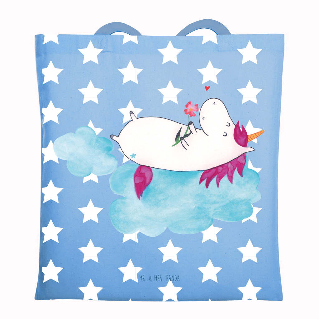 Tragetasche Einhorn verliebt auf Wolke Beuteltasche, Beutel, Einkaufstasche, Jutebeutel, Stoffbeutel, Tasche, Shopper, Umhängetasche, Strandtasche, Schultertasche, Stofftasche, Tragetasche, Badetasche, Jutetasche, Einkaufstüte, Laptoptasche, Einhorn, Einhörner, Einhorn Deko, Pegasus, Unicorn, verliebt, Liebe, Liebesbeweis, Freundin, Wolke