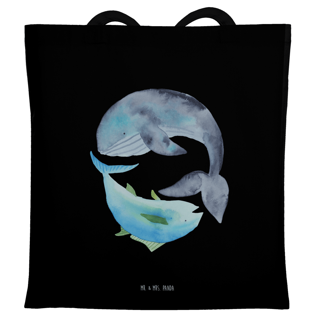 Tragetasche Walfisch & Thunfisch Beuteltasche, Beutel, Einkaufstasche, Jutebeutel, Stoffbeutel, Tasche, Shopper, Umhängetasche, Strandtasche, Schultertasche, Stofftasche, Tragetasche, Badetasche, Jutetasche, Einkaufstüte, Laptoptasche, Tiermotive, Gute Laune, lustige Sprüche, Tiere, Wal, Wahl, Tunfisch, Wortwitz lustig, Spruch lustig, Flachwitz, Witz, Spruch des Tages, Flachwitz Geschenk