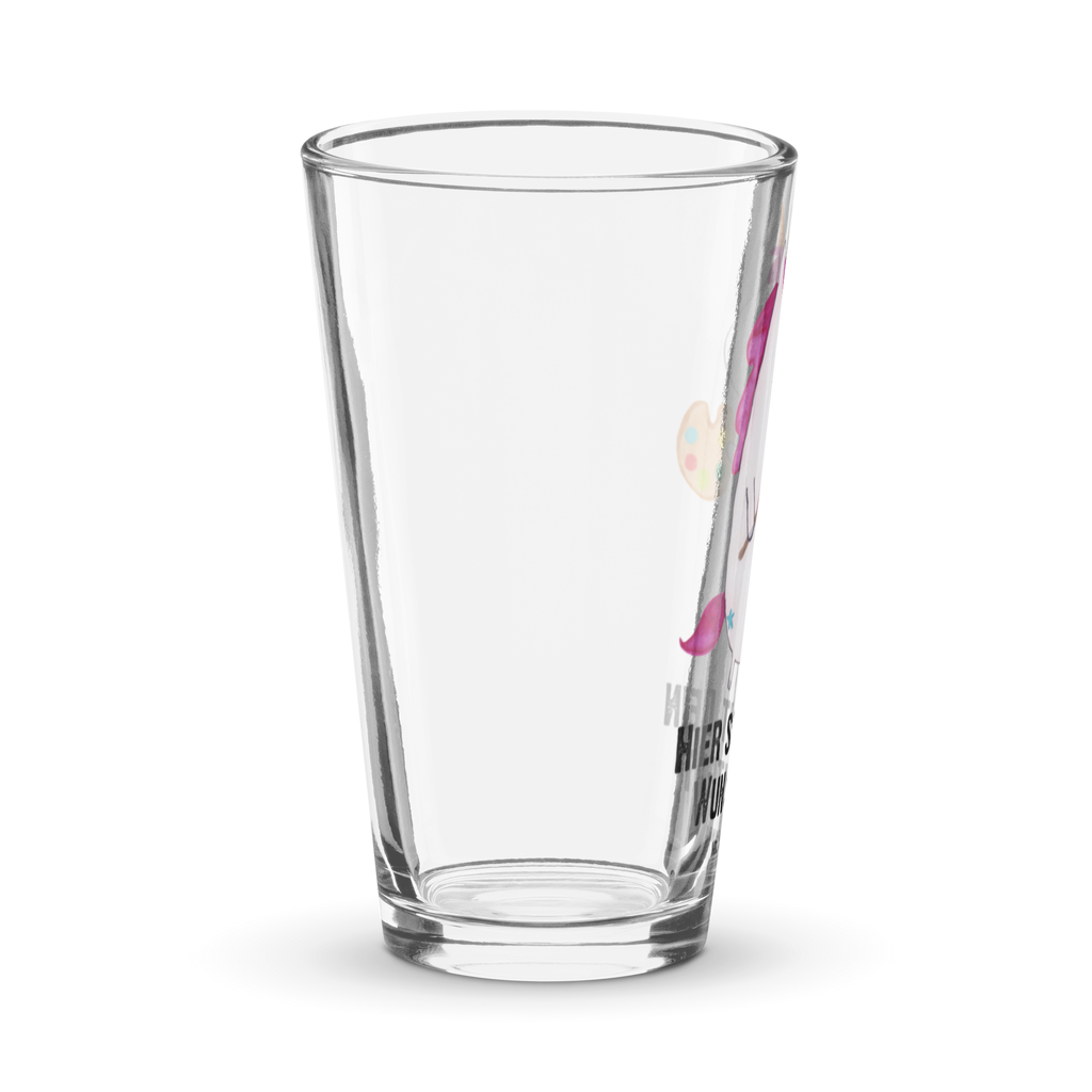 Personalisiertes Trinkglas Einhorn Künstler Personalisiertes Trinkglas, Personalisiertes Glas, Personalisiertes Pint Glas, Personalisiertes Bierglas, Personalisiertes Cocktail Glas, Personalisiertes Wasserglas, Glas mit Namen, Glas selber bedrucken, Wunschtext, Selbst drucken, Wunschname, Einhorn, Einhörner, Einhorn Deko, Pegasus, Unicorn, Englisch, Künstler, Artist, Malen, Zeichnen, Welt, Farbe, Stift, Pinsel, Geschenk, Maler