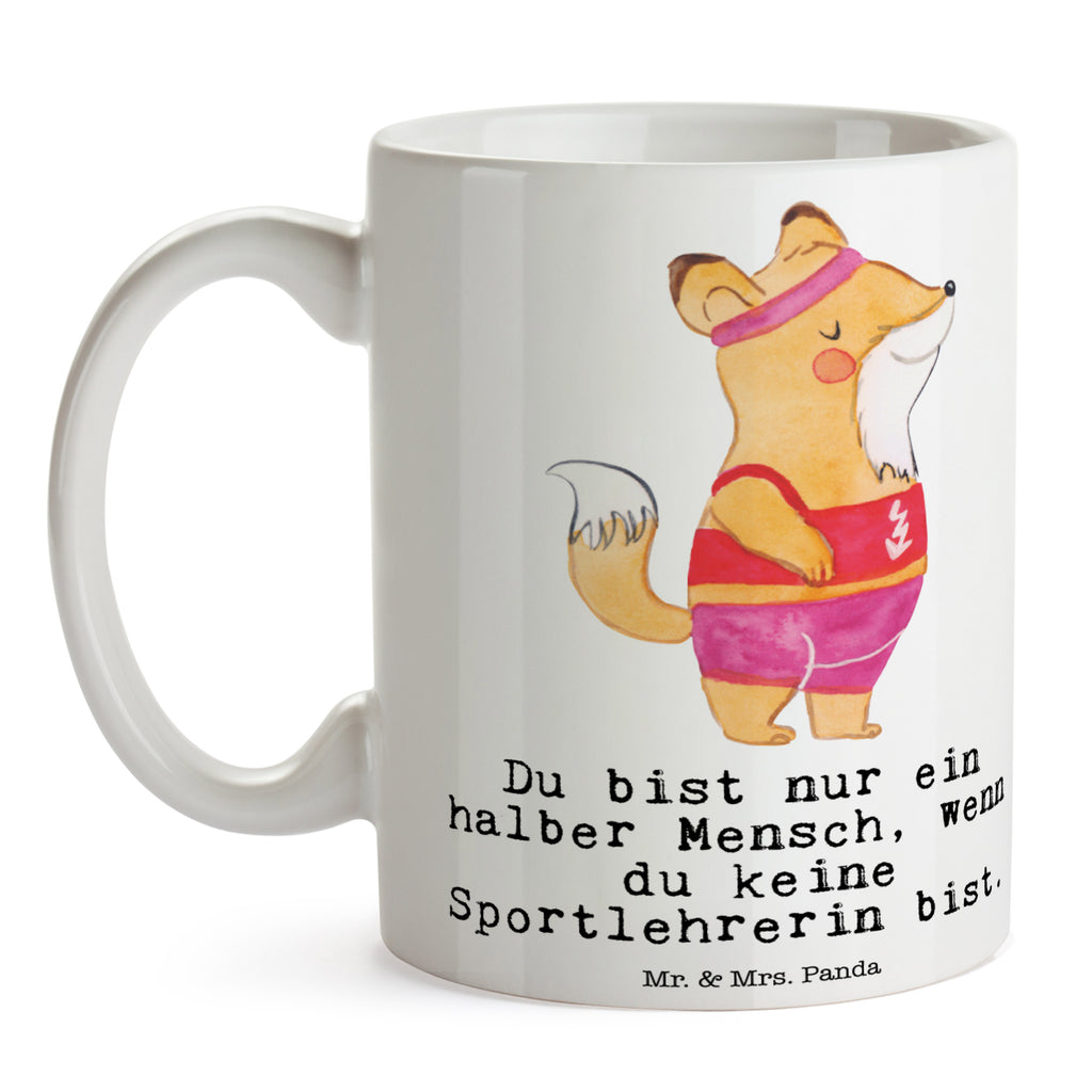 Tasse Sportlehrerin mit Herz Tasse, Kaffeetasse, Teetasse, Becher, Kaffeebecher, Teebecher, Keramiktasse, Porzellantasse, Büro Tasse, Geschenk Tasse, Tasse Sprüche, Tasse Motive, Kaffeetassen, Tasse bedrucken, Designer Tasse, Cappuccino Tassen, Schöne Teetassen, Beruf, Ausbildung, Jubiläum, Abschied, Rente, Kollege, Kollegin, Geschenk, Schenken, Arbeitskollege, Mitarbeiter, Firma, Danke, Dankeschön