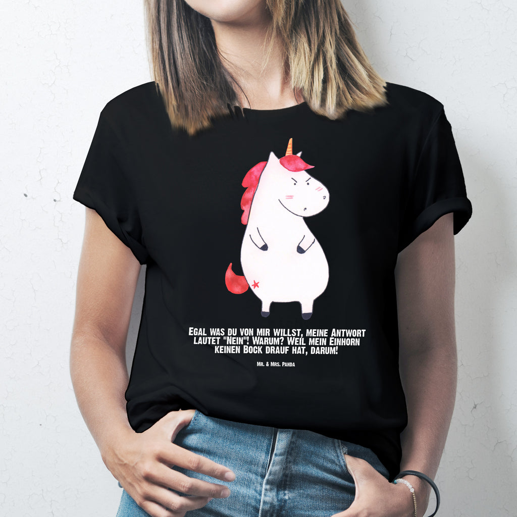 Personalisiertes T-Shirt Einhorn Wut T-Shirt Personalisiert, T-Shirt mit Namen, T-Shirt mit Aufruck, Männer, Frauen, Wunschtext, Bedrucken, Einhorn, Einhörner, Einhorn Deko, Pegasus, Unicorn, Realität, Ansage, lustlos, nein, Büro, Arbeit, wütend, dumme Fragen, lustig, Spaß, Geschenk