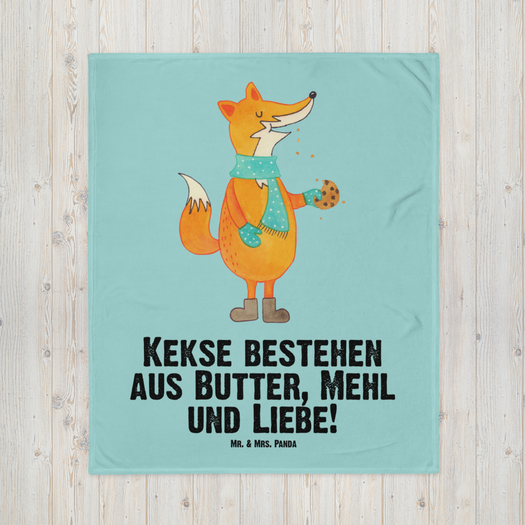 Babydecke Fuchs Keks Babydecke, Babygeschenk, Geschenk Geburt, Babyecke Kuscheldecke, Krabbeldecke, Fuchs, Füchse, Backen Spruch, Kekse, Winter, Weihnachtszeit, Plätzchen, Liebe, Küche Deko