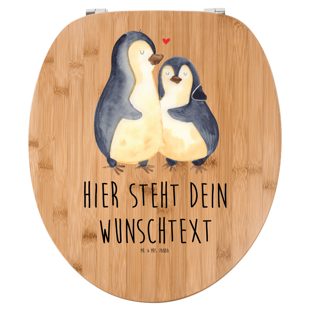 Personalisierter WC Sitz Motiv Pinguin umarmend Personalisierte Klobrille, Personalisierter Klodeckel, Personalisierter Toilettendeckel, Personalisierter WC-Sitz, Toilettendeckel mit Namen, WC Sitz mit Namen, Pinguin, Liebe, Liebespaar, Liebesbeweis, Liebesgeschenk, Verlobung, Jahrestag, Hochzeitstag, Hochzeit, Hochzeitsgeschenk