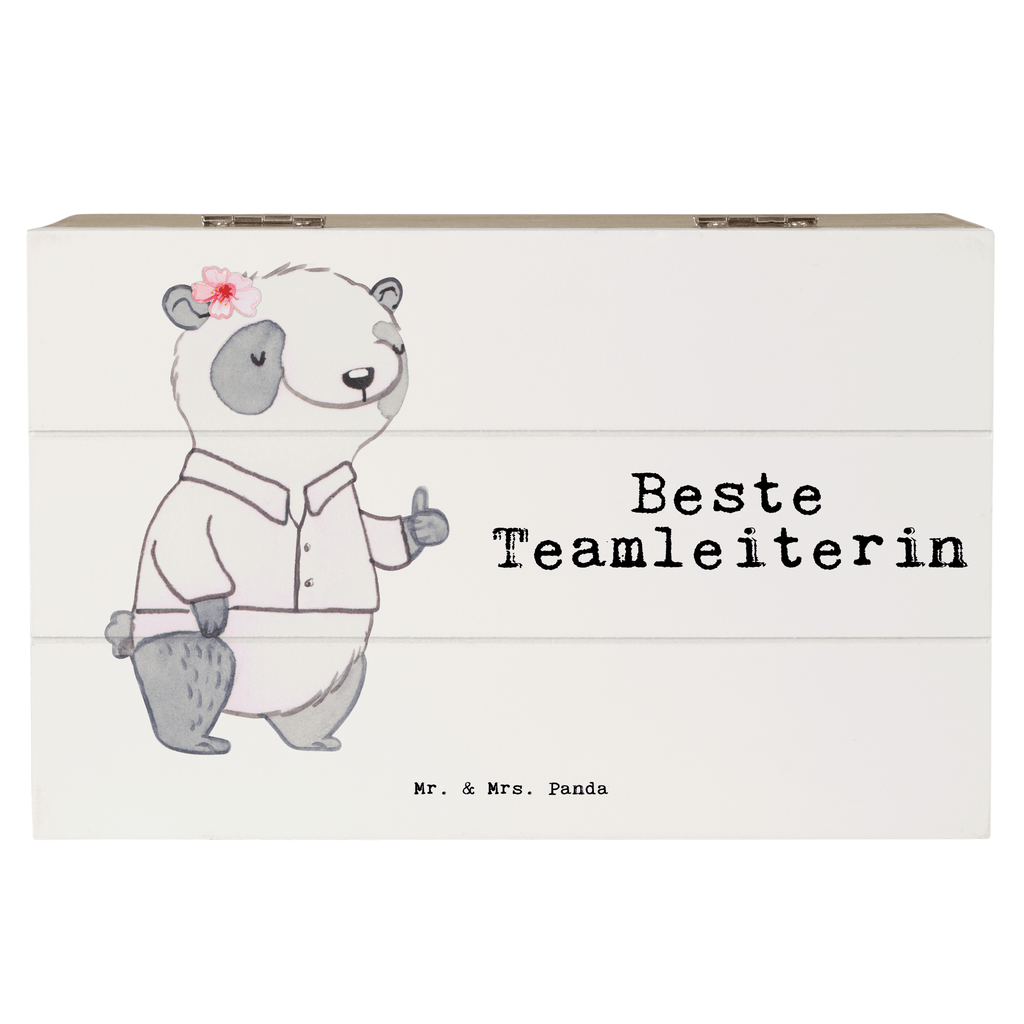 Holzkiste Panda Beste Teamleiterin Holzkiste, Kiste, Schatzkiste, Truhe, Schatulle, XXL, Erinnerungsbox, Erinnerungskiste, Dekokiste, Aufbewahrungsbox, Geschenkbox, Geschenkdose, für, Dankeschön, Geschenk, Schenken, Geburtstag, Geburtstagsgeschenk, Geschenkidee, Danke, Bedanken, Mitbringsel, Freude machen, Geschenktipp, Teamleiterin, Seminarleiterin, Gruppenleiterin, Leiterin, Kollegin, Chefin, Vorgesetzte, Abschied, Abschiedsgeschenk, Ruhestand