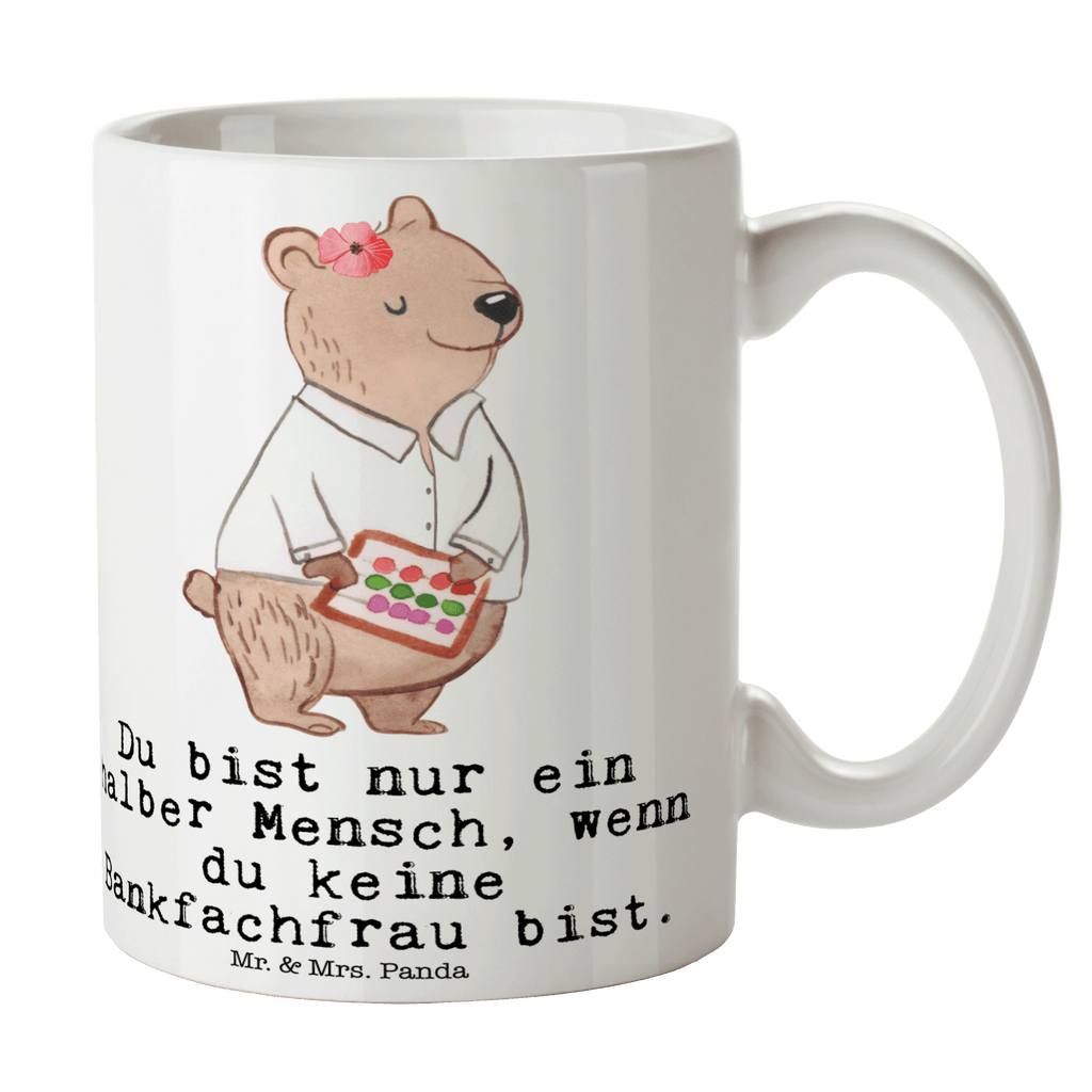 Tasse Bankfachfrau mit Herz Tasse, Kaffeetasse, Teetasse, Becher, Kaffeebecher, Teebecher, Keramiktasse, Porzellantasse, Büro Tasse, Geschenk Tasse, Tasse Sprüche, Tasse Motive, Kaffeetassen, Tasse bedrucken, Designer Tasse, Cappuccino Tassen, Schöne Teetassen, Beruf, Ausbildung, Jubiläum, Abschied, Rente, Kollege, Kollegin, Geschenk, Schenken, Arbeitskollege, Mitarbeiter, Firma, Danke, Dankeschön, Bankfachfrau, Bankangestellte, Bänkerin, Bankberaterin