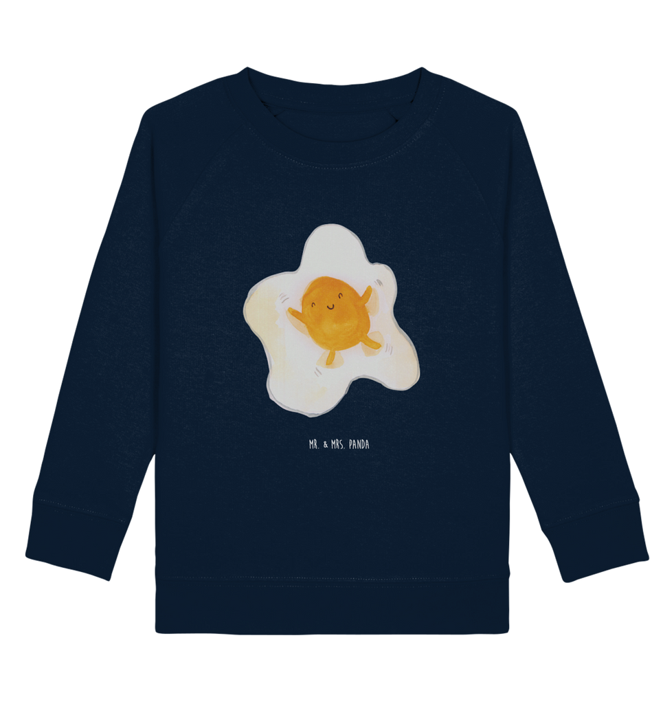 Organic Kinder Pullover Spiegelei Kinder Pullover, Kinder Sweatshirt, Jungen, Mädchen, Tiermotive, Gute Laune, lustige Sprüche, Tiere, Ei, Spiegelei, Schön, Tag, Glücklich, Liebe