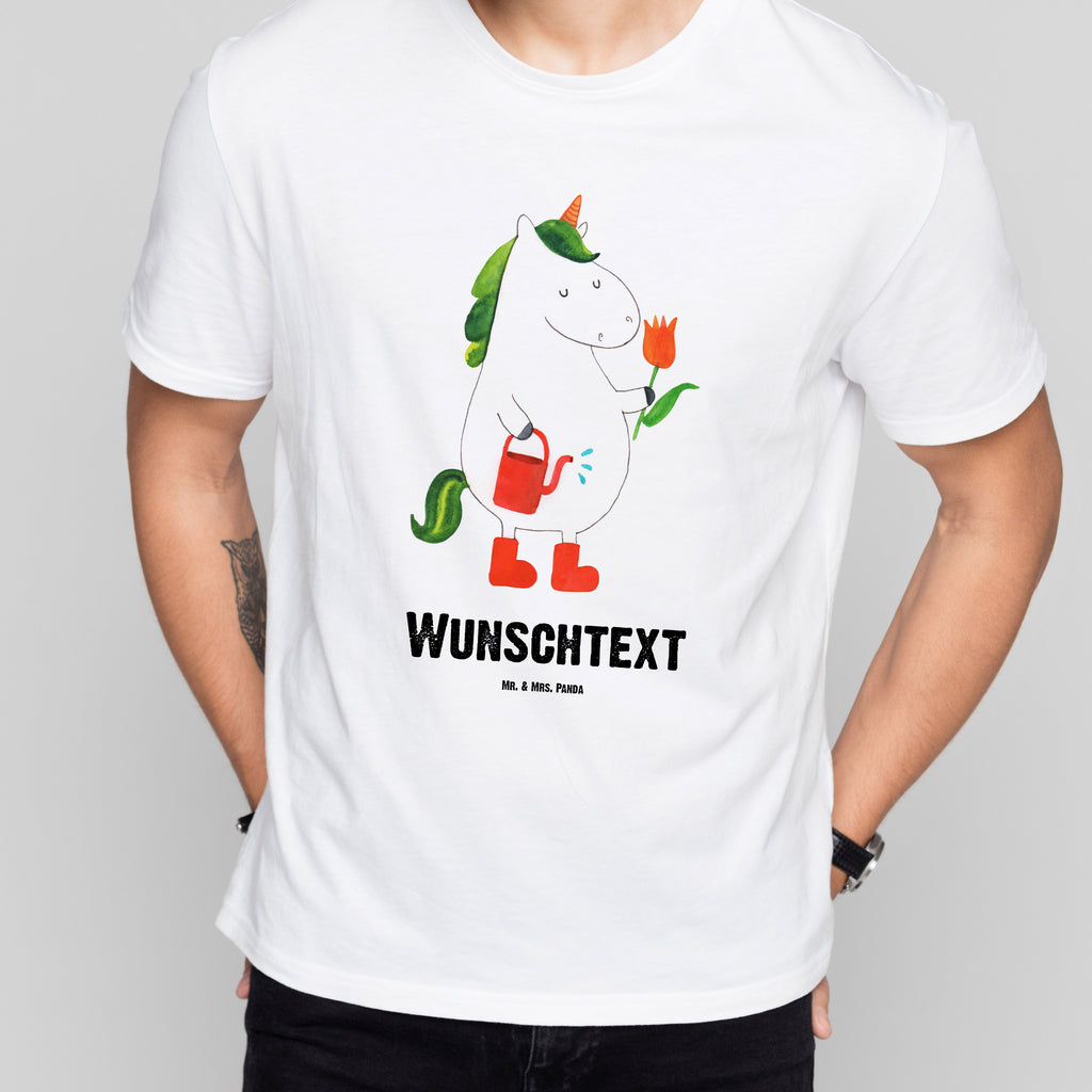 Personalisiertes T-Shirt Einhorn Gärtner T-Shirt Personalisiert, T-Shirt mit Namen, T-Shirt mit Aufruck, Männer, Frauen, Wunschtext, Bedrucken, Einhorn, Einhörner, Einhorn Deko, Pegasus, Unicorn, Luftballon, Gießkanne, Giesskanne, Lebenslust, Freude, Blume, Freundin, Garten, Stiefel