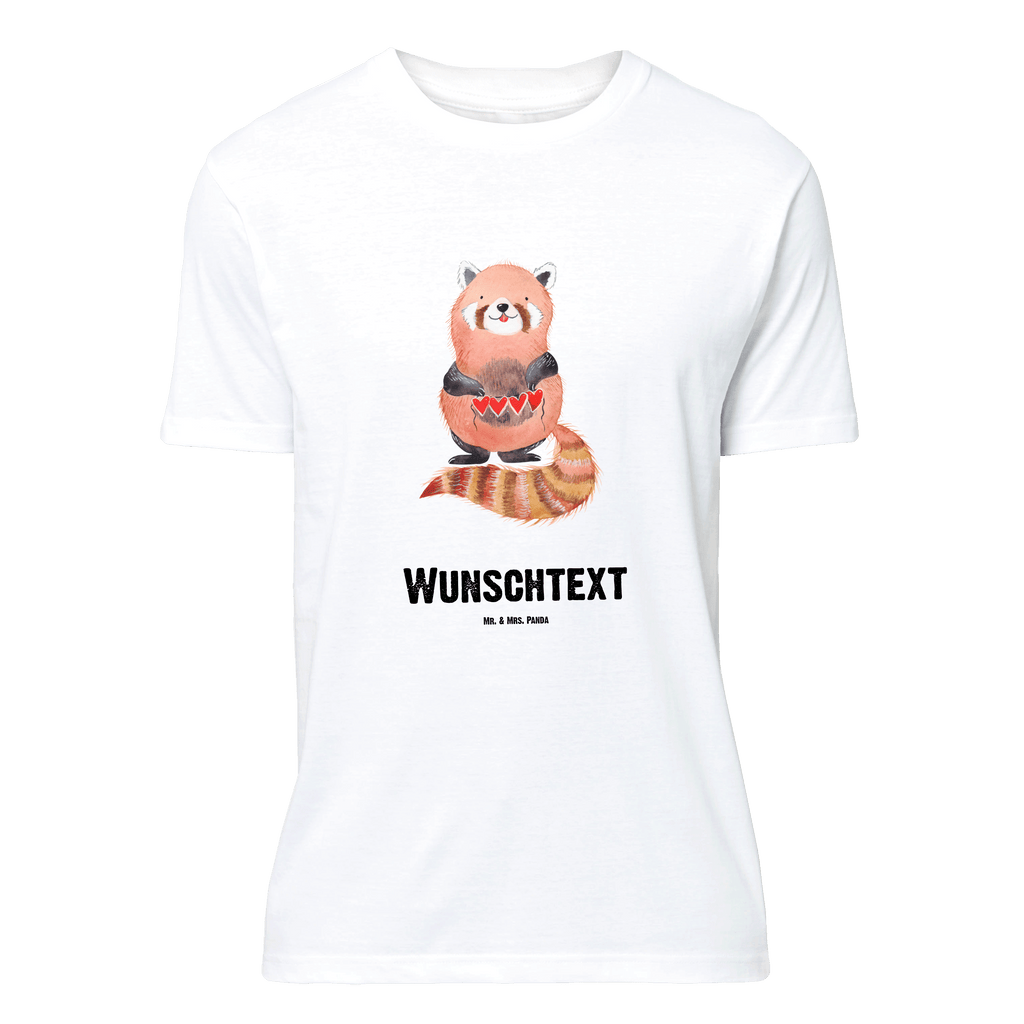 Personalisiertes T-Shirt Roter Panda T-Shirt Personalisiert, T-Shirt mit Namen, T-Shirt mit Aufruck, Männer, Frauen, Wunschtext, Bedrucken, Tiermotive, Gute Laune, lustige Sprüche, Tiere, Panda, Liebe, Rot, Herz, Liebling, Lieblingsmensch