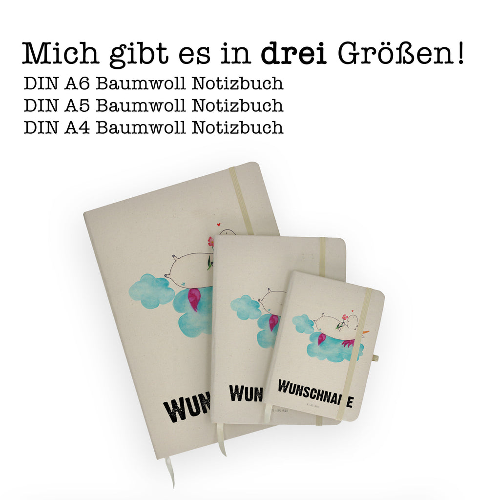 DIN A4 Personalisiertes Notizbuch Einhorn verliebt auf Wolke Personalisiertes Notizbuch, Notizbuch mit Namen, Notizbuch bedrucken, Personalisierung, Namensbuch, Namen, Einhorn, Einhörner, Einhorn Deko, Pegasus, Unicorn, verliebt, Liebe, Liebesbeweis, Freundin, Wolke