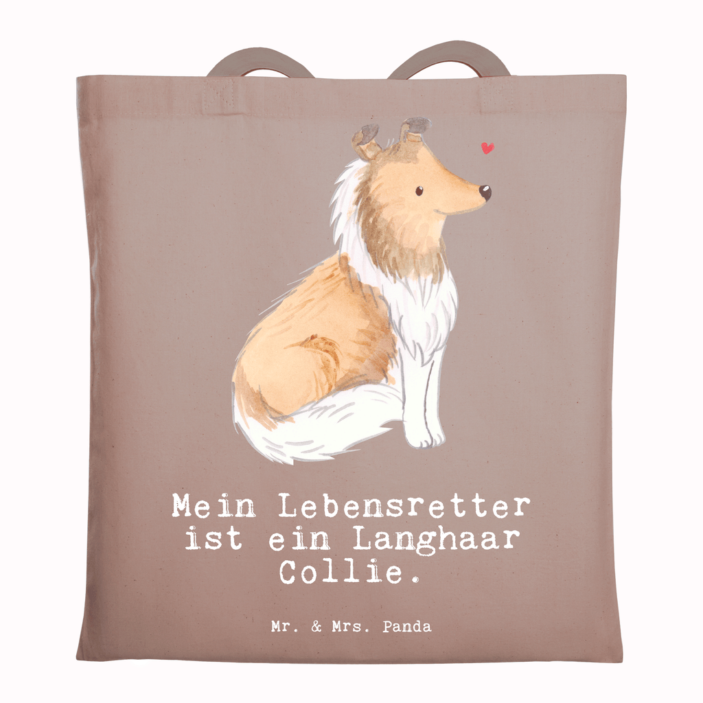 Tragetasche Langhaar Collie Lebensretter Beuteltasche, Beutel, Einkaufstasche, Jutebeutel, Stoffbeutel, Hund, Hunderasse, Rassehund, Hundebesitzer, Geschenk, Tierfreund, Schenken, Welpe, Langhaar Collie, britischer Hütehund